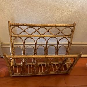 Vintage bohemian magazine/book rack